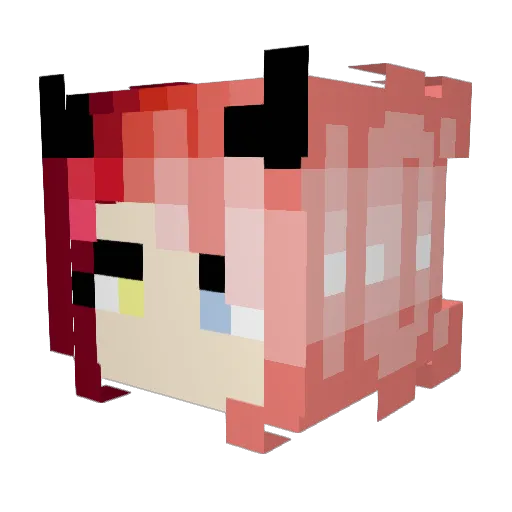 TwistedWill Minecraft avatar head, 3D render