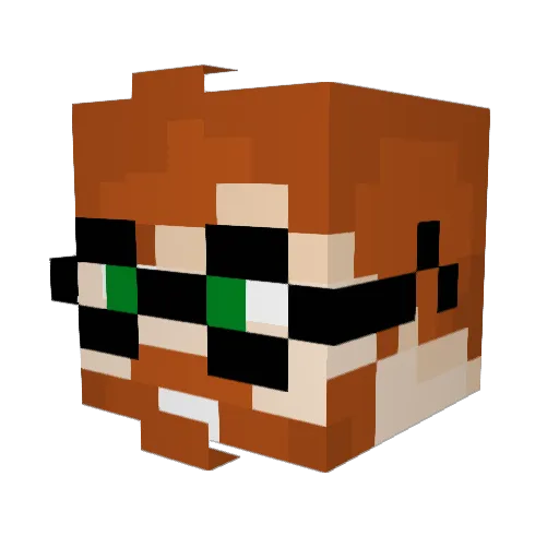Twisted_100 Minecraft avatar head, 3D render