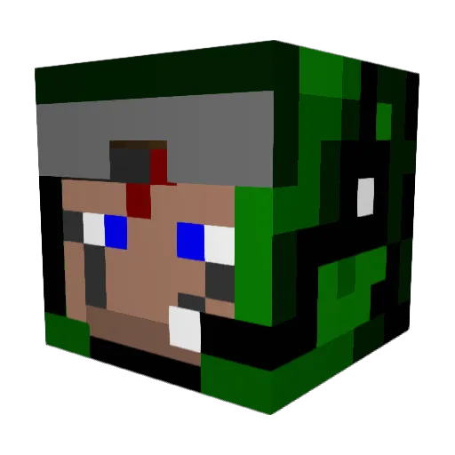 Twisted_101 Minecraft avatar head, 3D render