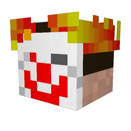 TwisteedMetall Minecraft avatar head, 3D render