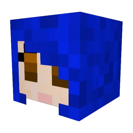 Twistees Minecraft avatar head, 3D render
