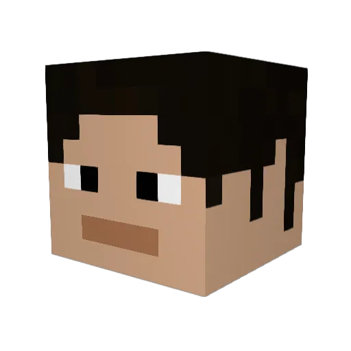 TwisterA1 Minecraft avatar head, 3D render