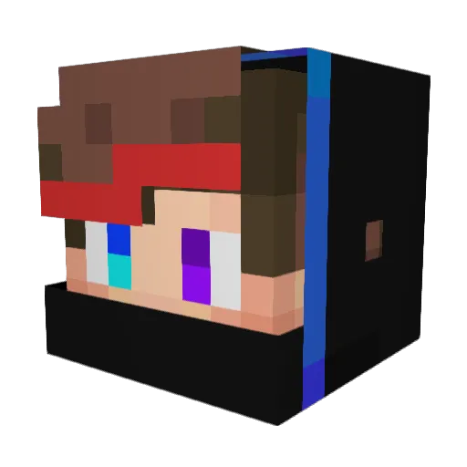 TwistiBlizzard Minecraft avatar head, 3D render