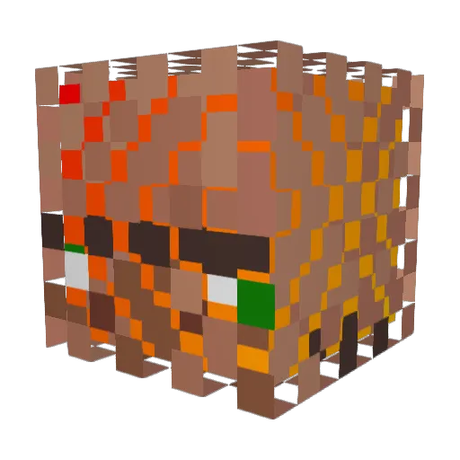 TwistiemcV Minecraft avatar head, 3D render
