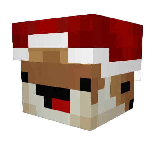 Twisties Minecraft avatar head, 3D render