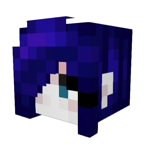 TwitLonger Minecraft avatar head, 3D render