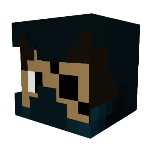 Twitch1g88 Minecraft avatar head, 3D render