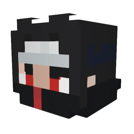 Twitch3 Minecraft avatar head, 3D render