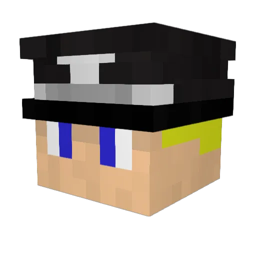 TwitchDrift Minecraft avatar head, 3D render