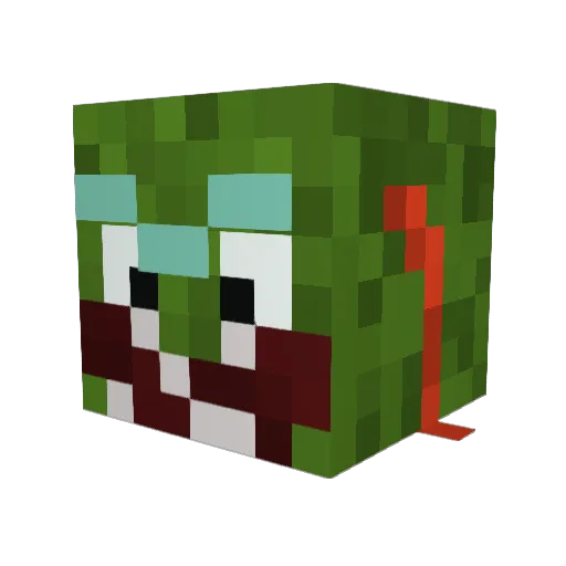 TwitchFrezzoTV Minecraft avatar head, 3D render