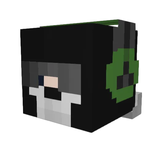 TwitchGhost1x Minecraft avatar head, 3D render