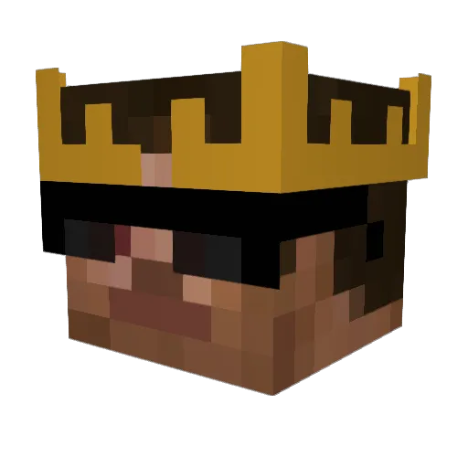 TwitchRivals7 Minecraft avatar head, 3D render