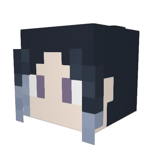 TwitchWithDark Minecraft avatar head, 3D render