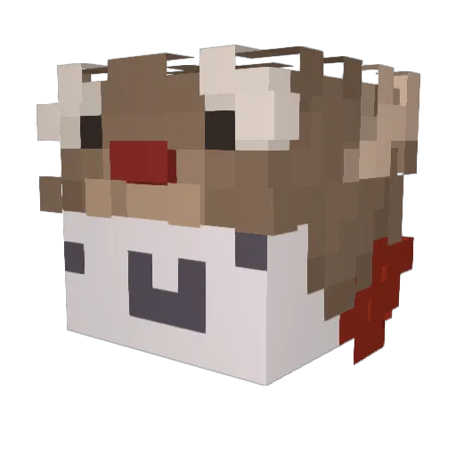 Twitch_Nova Minecraft avatar head, 3D render