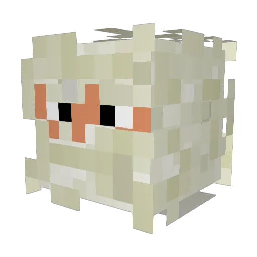 TwitchyG13 Minecraft avatar head, 3D render