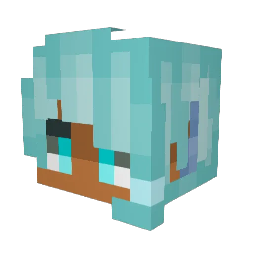 Twitterb33 Minecraft avatar head, 3D render