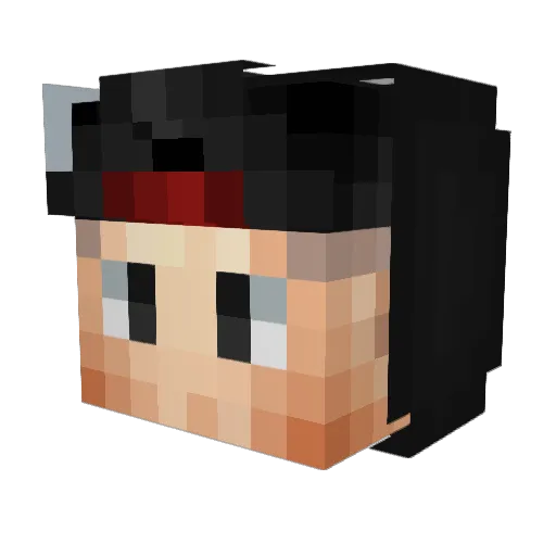 Twittero Minecraft avatar head, 3D render