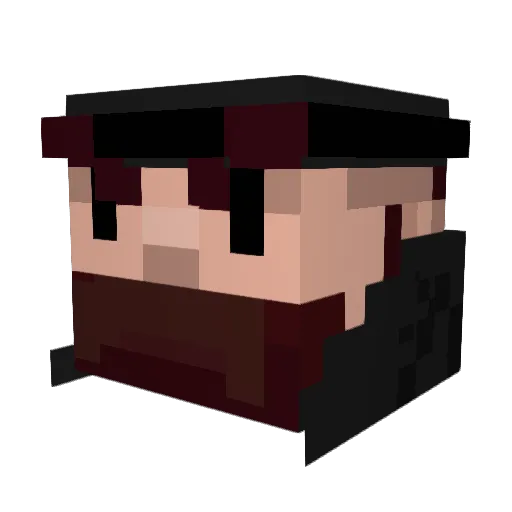 Twittersheep Minecraft avatar head, 3D render