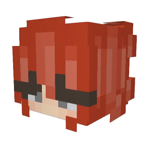 Twitwi28 Minecraft avatar head, 3D render