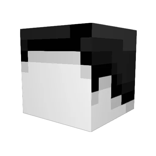 Twiv Minecraft avatar head, 3D render