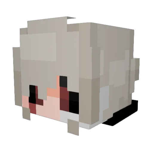 Twix2D Minecraft avatar head, 3D render