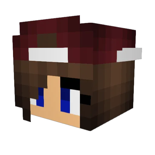 TwixGirl Minecraft avatar head, 3D render