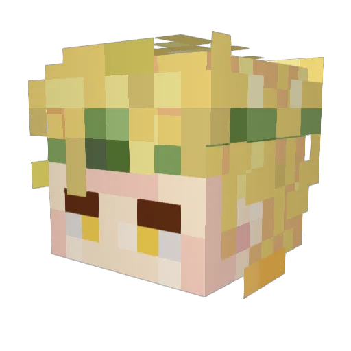 TwixKidX Minecraft avatar head, 3D render