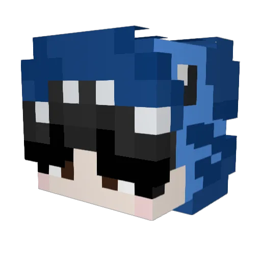 TwixLeBiscuit Minecraft avatar head, 3D render