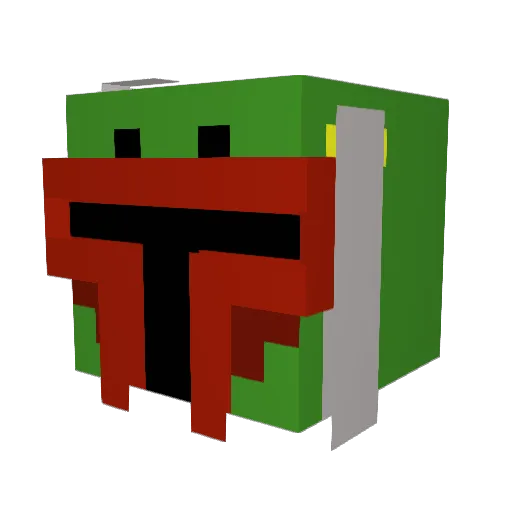 TwixPenguin1 Minecraft avatar head, 3D render