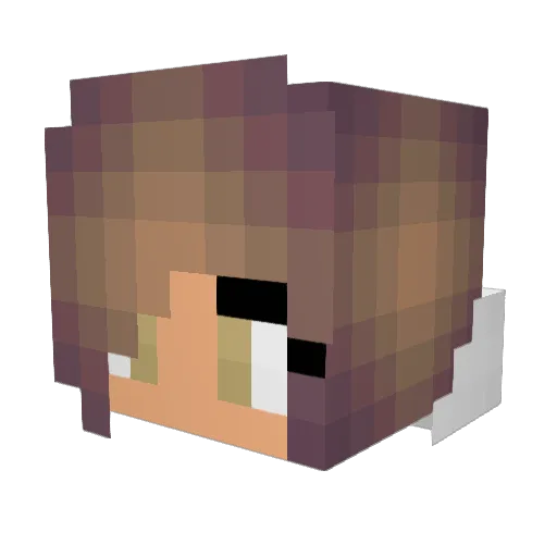 Twixcy Minecraft avatar head, 3D render