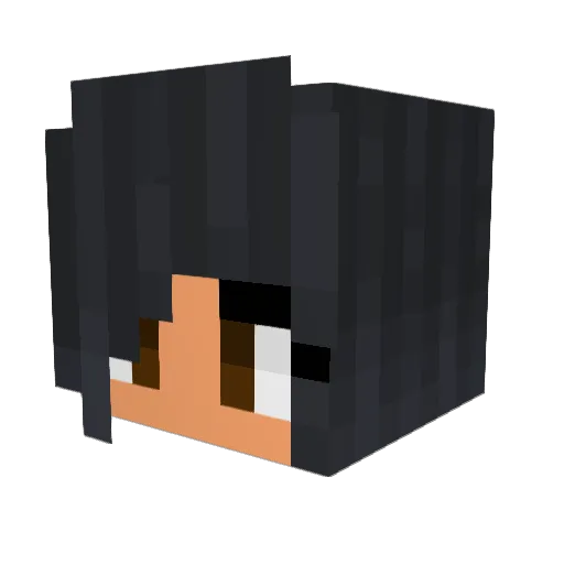 Twixipoo Minecraft avatar head, 3D render