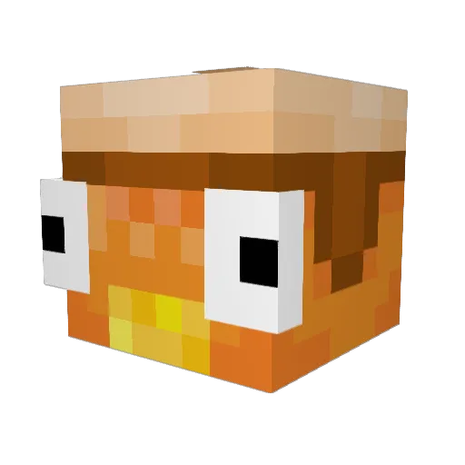 Twixlol Minecraft avatar head, 3D render