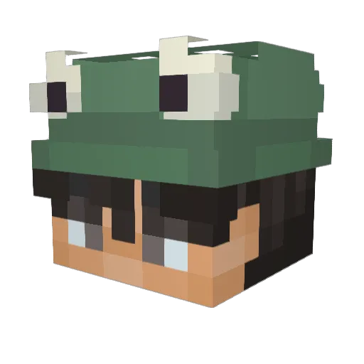 Twixycek Minecraft avatar head, 3D render
