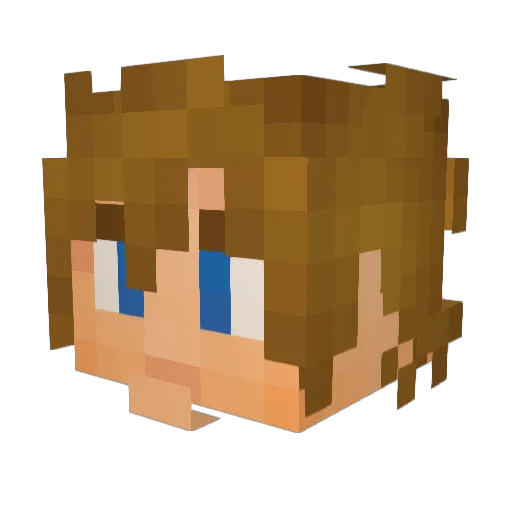 TwiztedTAE Minecraft avatar head, 3D render
