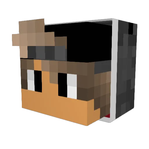 TwizzK Minecraft avatar head, 3D render