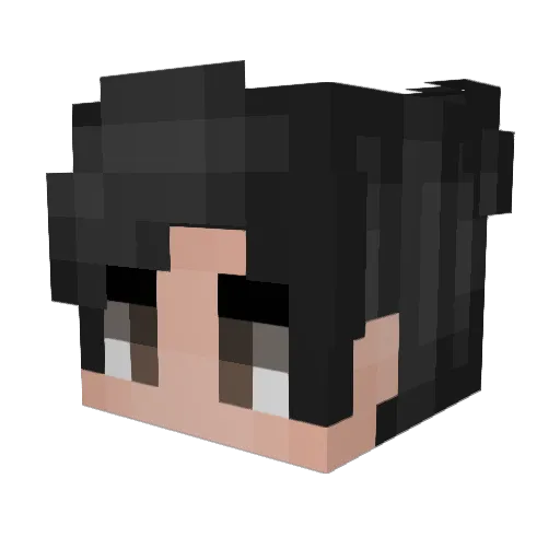 TwlightBlaze Minecraft avatar head, 3D render