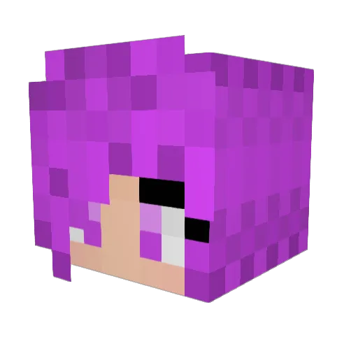 Twltterer Minecraft avatar head, 3D render