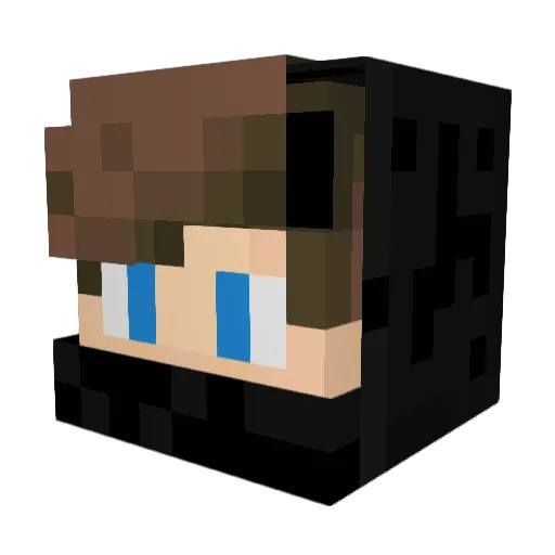 TwmioBack Minecraft avatar head, 3D render