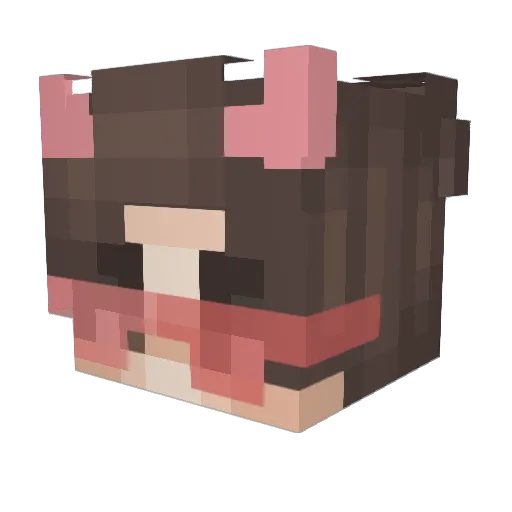 Twnkerbell Minecraft avatar head, 3D render