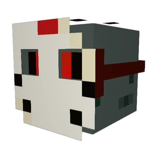 Two4q4 Minecraft avatar head, 3D render