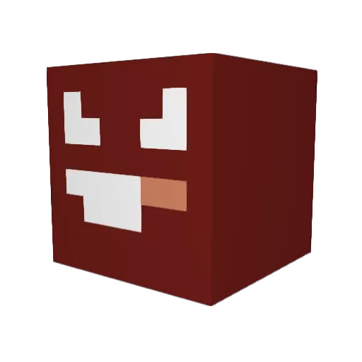 TwoColourFullYT Minecraft avatar head, 3D render