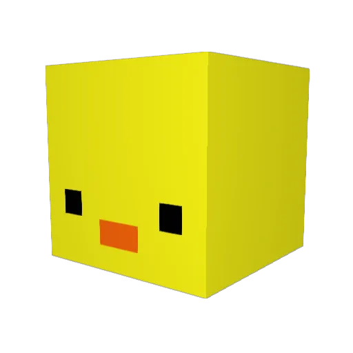 TwoCorndogs Minecraft avatar head, 3D render