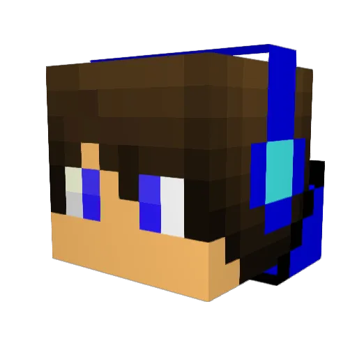 TwoCrane Minecraft avatar head, 3D render