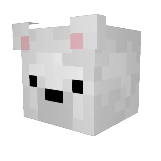 TwoDark Minecraft avatar head, 3D render
