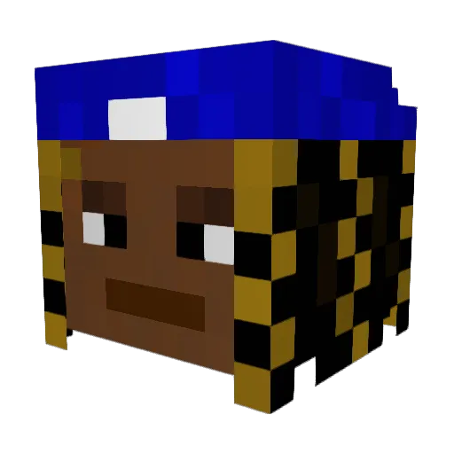 TwoDisc2 Minecraft avatar head, 3D render