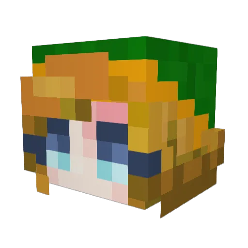 TwoFace11 Minecraft avatar head, 3D render