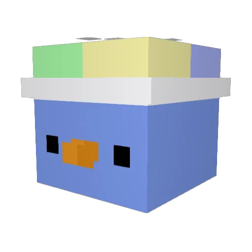 TwoHundredXD Minecraft avatar head, 3D render