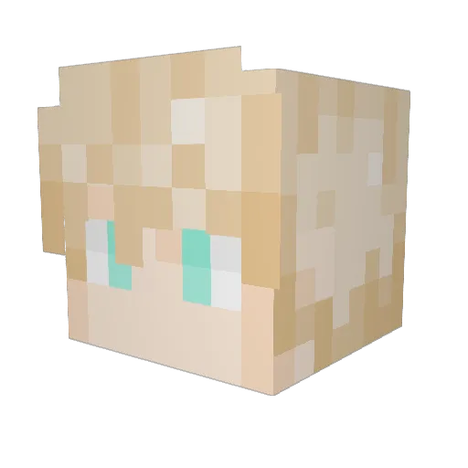 TwoMoreMiles Minecraft avatar head, 3D render