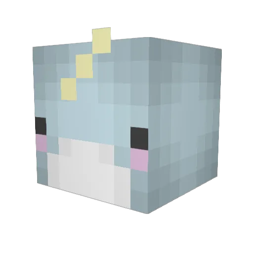 TwoMuchCake Minecraft avatar head, 3D render