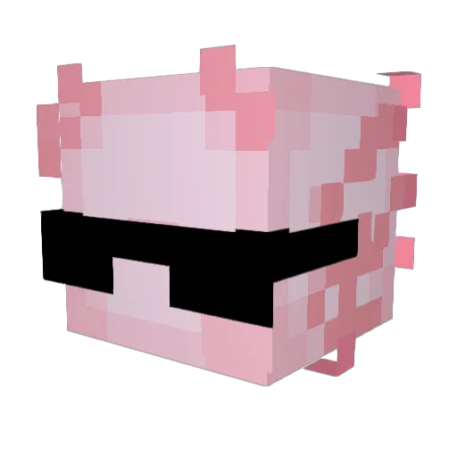 TwoMuchRed Minecraft avatar head, 3D render